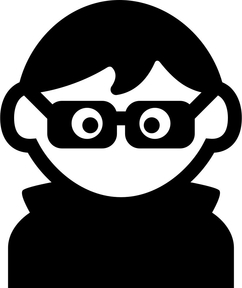 Boy With Eyeglasses Dark Clothes And Hair Comments - Man (824x980), Png Download