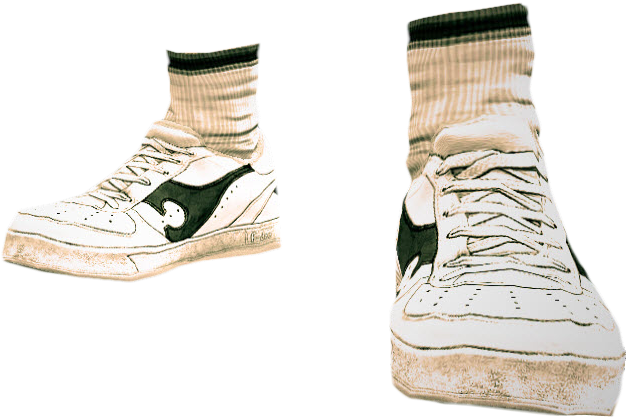 White Tennis Shoes - Tennis Shoe Png (641x428), Png Download