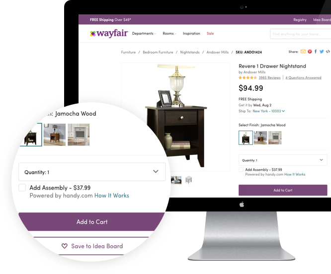 Wayfair Wayfair - Andover Mills Revere 1 Drawer Nightstand Colour: Jamocha (666x552), Png Download