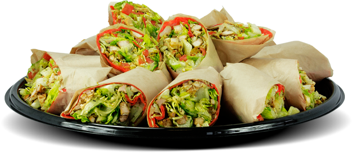Chicken Caesar Wrap - Fast Food (788x349), Png Download