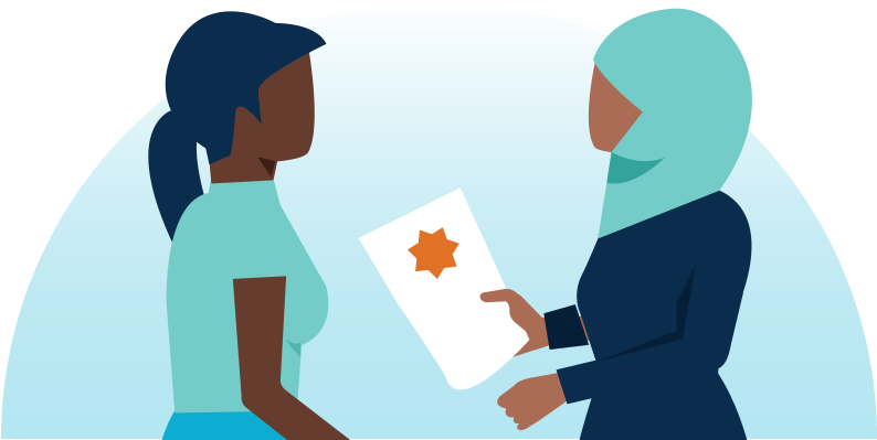 Two People Having A Discussion - Illustration (800x594), Png Download