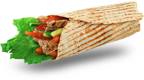 Xl Grilled Chicken Wrap - Corn Tortilla (606x347), Png Download