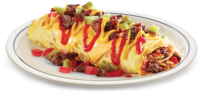 Ihop Cheeseburger Omelette Calories (720x480), Png Download