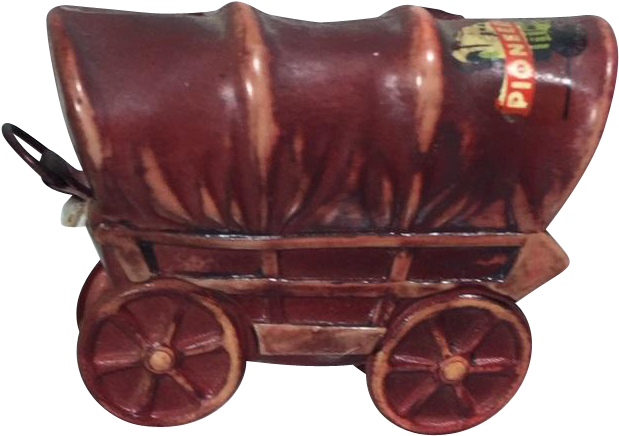 Vintage Japan Celluloid Covered Wagon Tape Measure - Carriage (618x618), Png Download