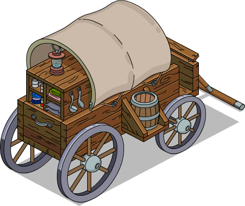 Covered Wagon Menu - Simpsons Principal Skinner Car (478x401), Png Download