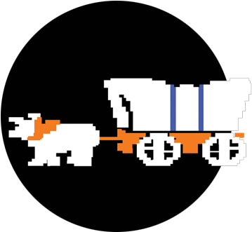 Oxen Team Pulling Covered Wagon Image From Oregon Trail - Oregon Trail Game Covered Wagon (400x400), Png Download