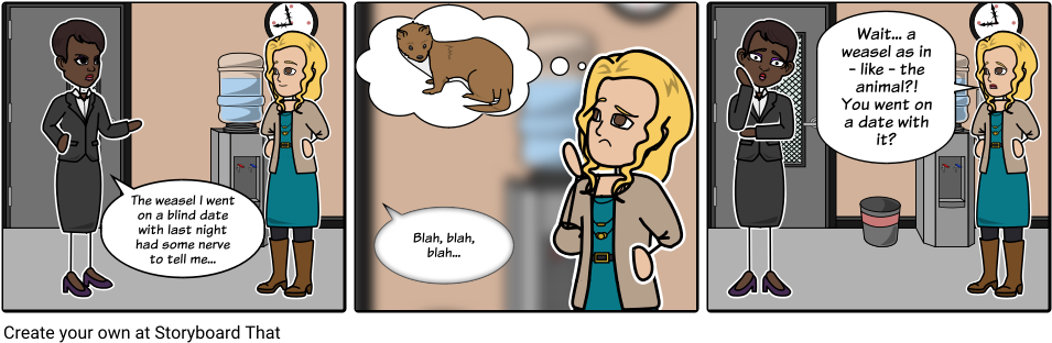 Denotation Example - "weasel" - Visual Examples Of Connotation (970x327), Png Download