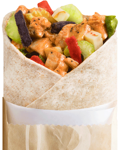 Buffalo Chicken Wrap - Wrap (612x535), Png Download