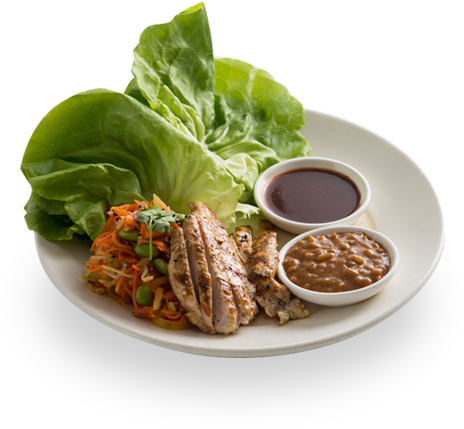 Chicken Lettuce Wraps - Chicken Lettuce Wrap Png (558x428), Png Download