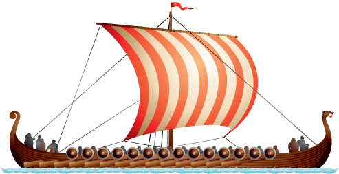 Viking Ships (600x343), Png Download