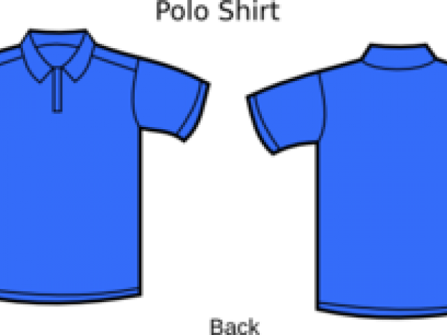 Polo Shirt Clipart Aqua Blue - Navy Polo Front & Back (640x480), Png Download