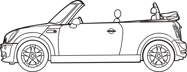 How To Set Use Mini Cooper Convertible Svg Vector (600x231), Png Download