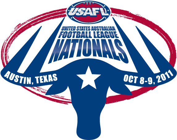 Usafl Nationals Logo 2011 Released - United States Australian Football League (600x476), Png Download