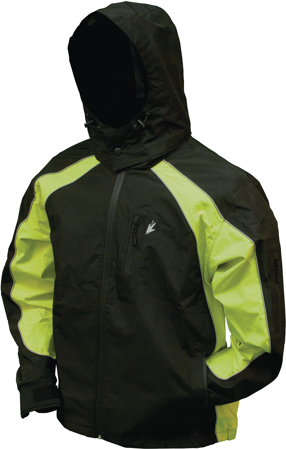 Toadz™ Kikker™ Ii Reflective Rain Jacket - Frogg Toggs Kikker Ii Jacket Lime Black X-large (970x1500), Png Download