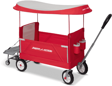 3 In 1 Tailgater Wagon™ With Canopy - Radio Flyer Childrens 3-in-1 Ez Fold Notre Dame Wagon (443x379), Png Download