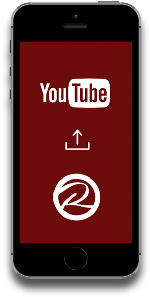Iphone 6 - Mockup - Youtube Logo Black (350x634), Png Download