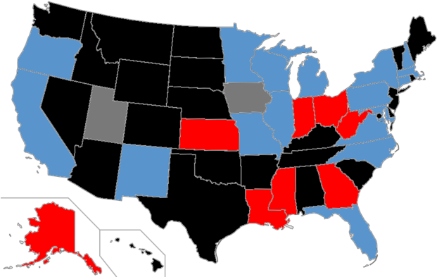 320 × 198 Pixels - Blue Map Of United States (640x396), Png Download