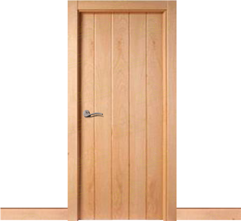 Puerta Interior Rústica Modelo Pm-500 - Simple Wooden Door (830x830), Png Download