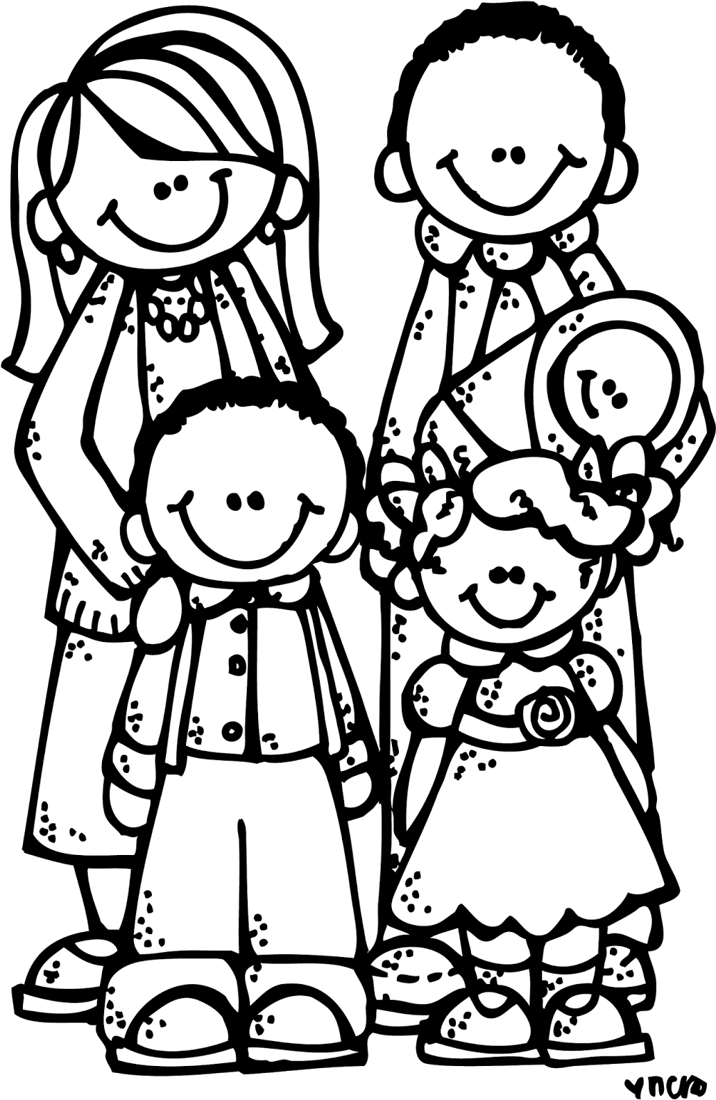 Black And White Lds Temple Clipart - Families Can Be Together Forever Coloring Page (1031x1600), Png Download