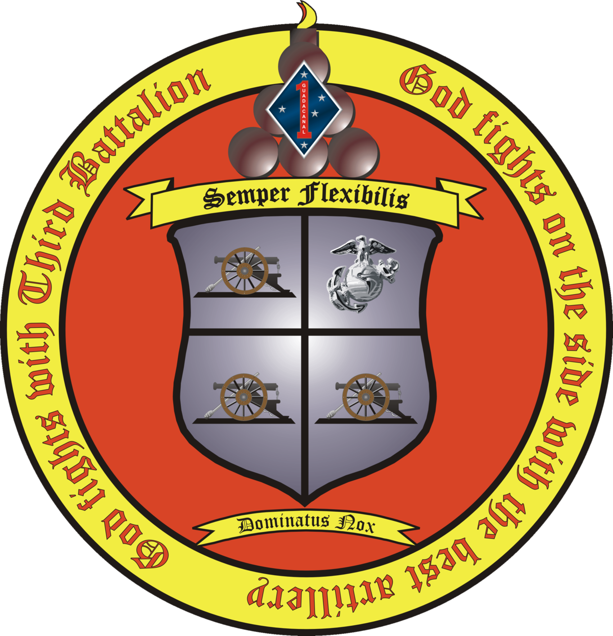 3rd Bn 11th Marines Round Ornament (1200x1245), Png Download