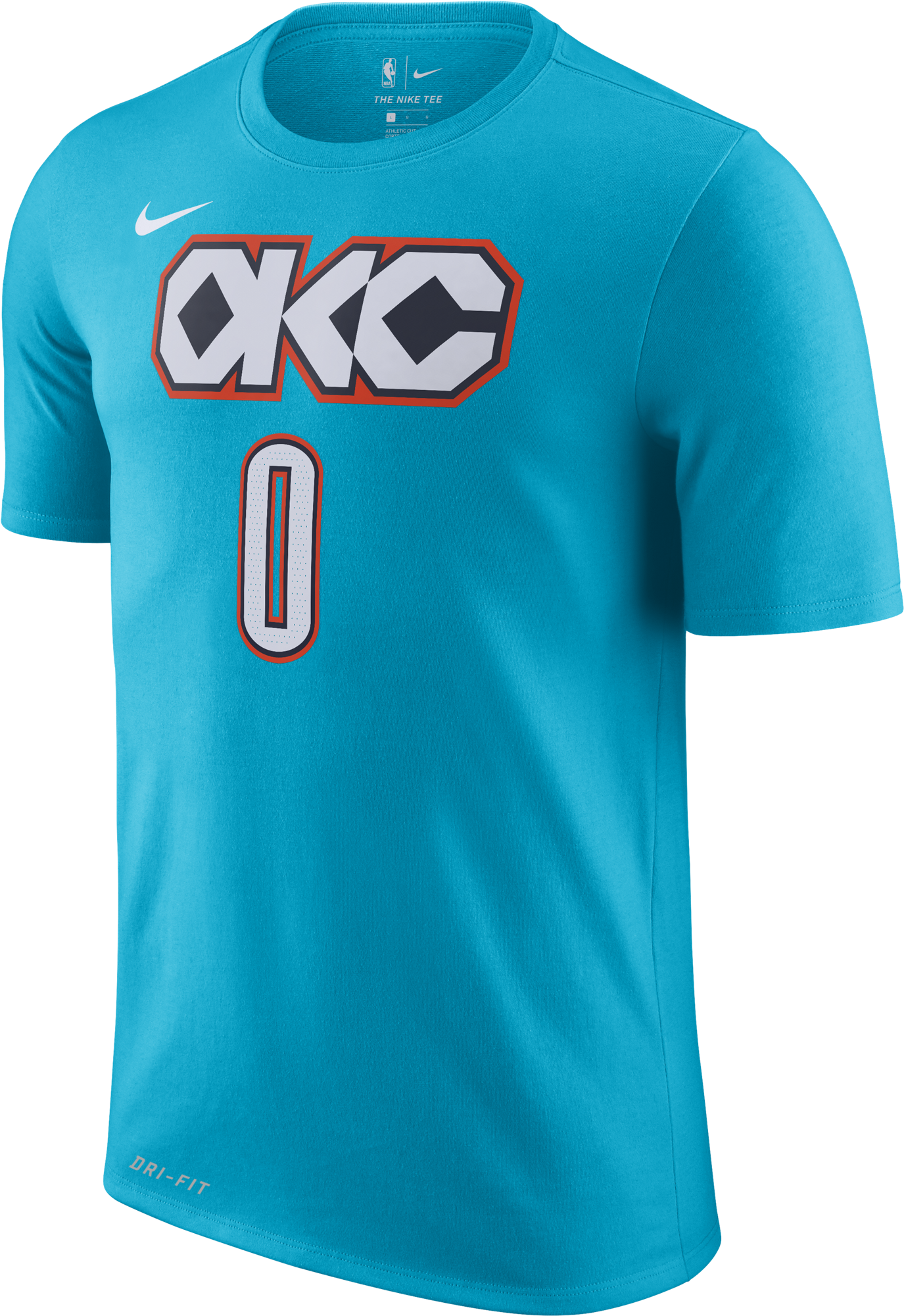 Oklahoma City Thunder City Edition Nike Nn Tee Westbrook - Nike Nba Team T Shirts (1280x1280), Png Download