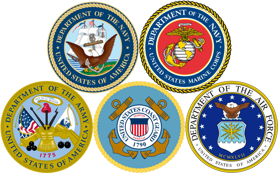 Morris County Veterans - Branches Of The Us Military Force (930x593), Png Download