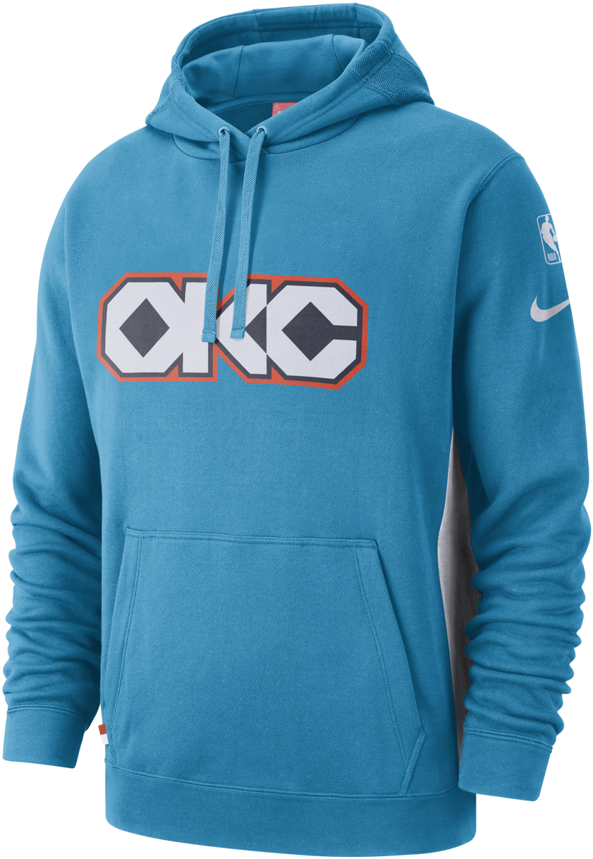 Oklahoma City Thunder City Edition Nike Courtside Hood - Nba Jacket With Hood (1280x1280), Png Download
