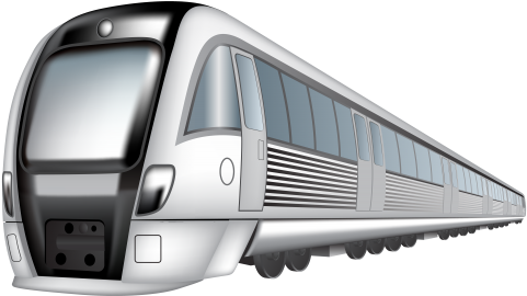Fast Train Png Clipart - Train Transport Clipart (500x281), Png Download