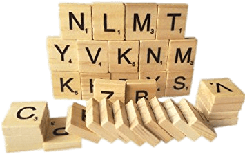 Games - Scrabble - 200 Wooden Alphabet Scrabble Tiles A-zall Letters Includecapital (355x355), Png Download