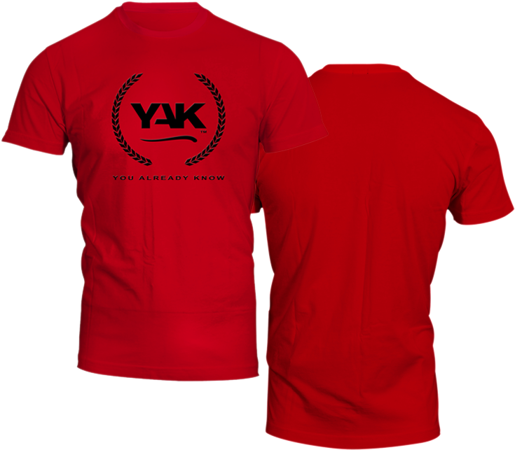 Yak Stylish Short Sleeve T Shirt 4 2 Red Front Back - Blue T Shirt Front And Back (1038x924), Png Download