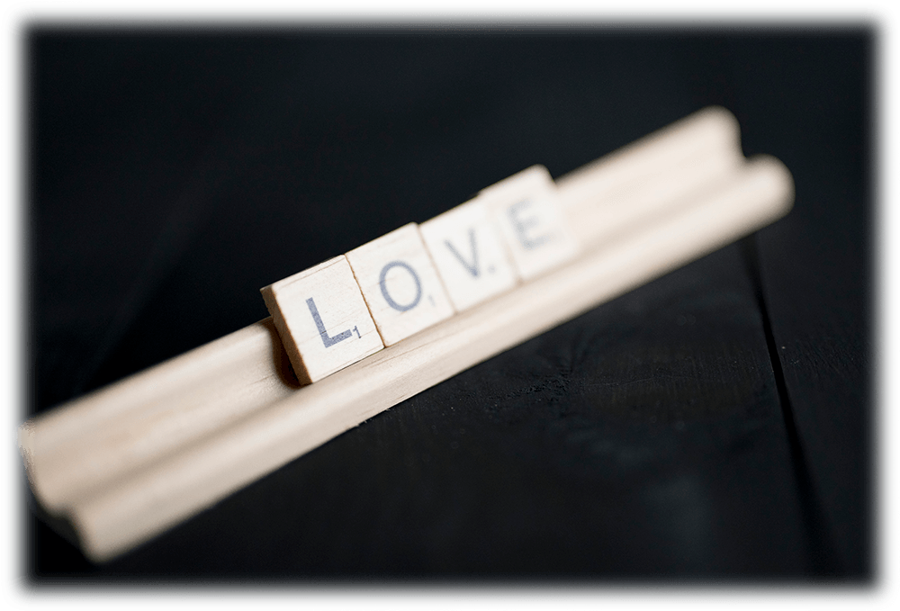 Scrabble Love - Wood (1011x678), Png Download