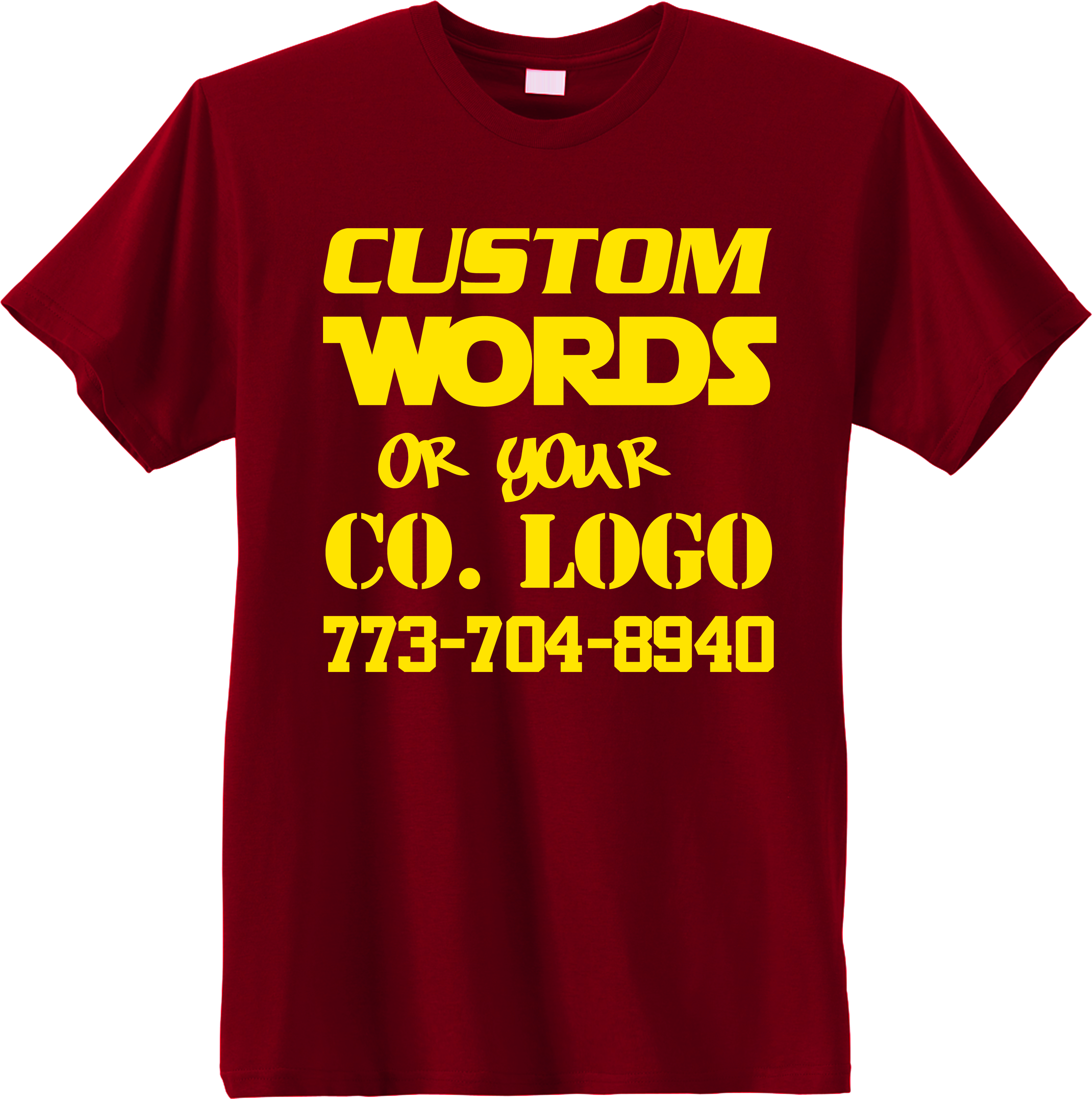 Custom Printed Red T-shirt - T-shirt (3500x3500), Png Download