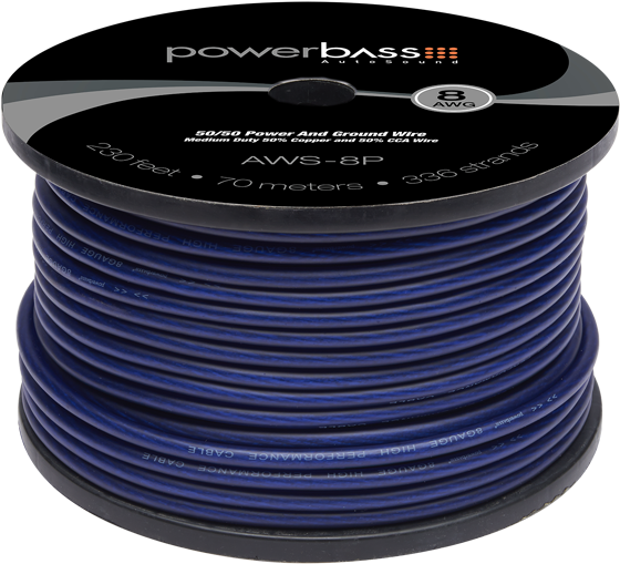 Powerbass Aws-12sp Gauge 330'speaker Wire Spool (616x622), Png Download