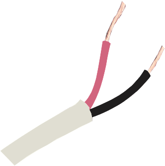 Copper Wire 2 Core - Storage Cable (369x379), Png Download