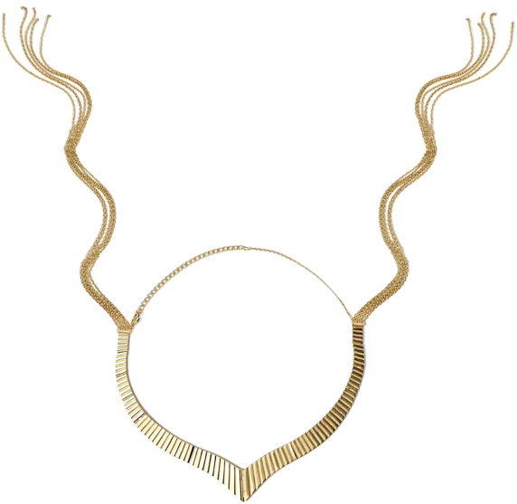 Golden Whip Necklace - Choker (900x600), Png Download