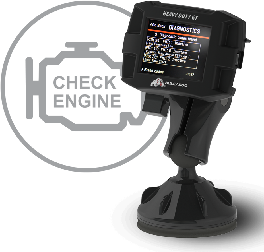 Bully Dog Big Rig Heavy Duty Gt - Check Engine Warning Light (1024x1024), Png Download