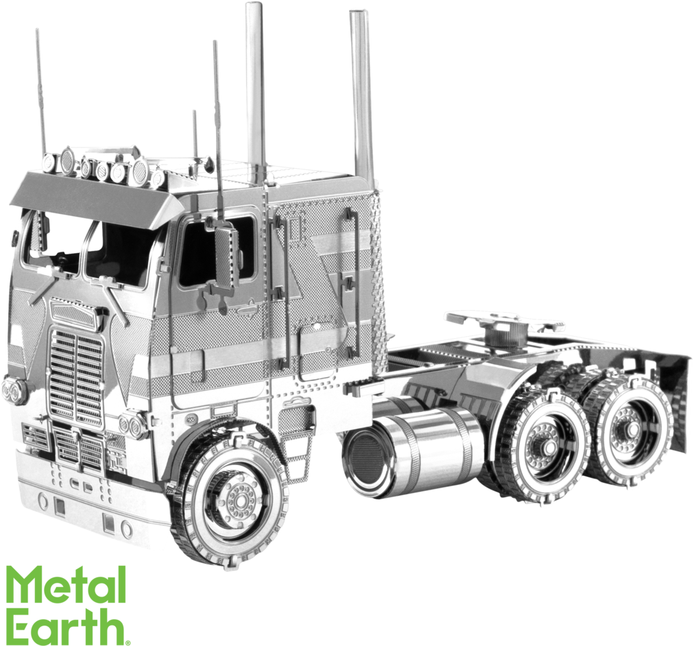 Metal Earth 3d Laser Cut Model Kit Freightliners - Metal Earth Coe Truck (1024x1024), Png Download