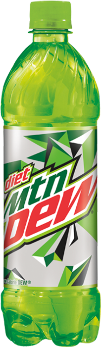 Diet Mountain Dew 16 Or 24 Oz Bottle Design - Diet Mountain Dew (300x700), Png Download