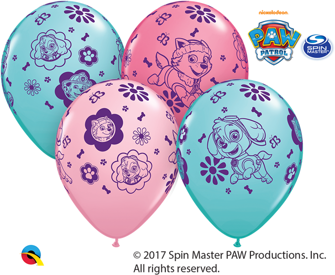 Paw Patrol Girl Party Balloons (700x586), Png Download