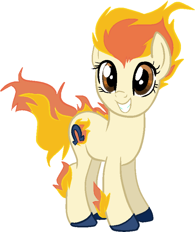 Paintsplatter, Cute, Grin, Happy, Mane Of Fire, Pokémon, - Cute Ponyta (672x785), Png Download