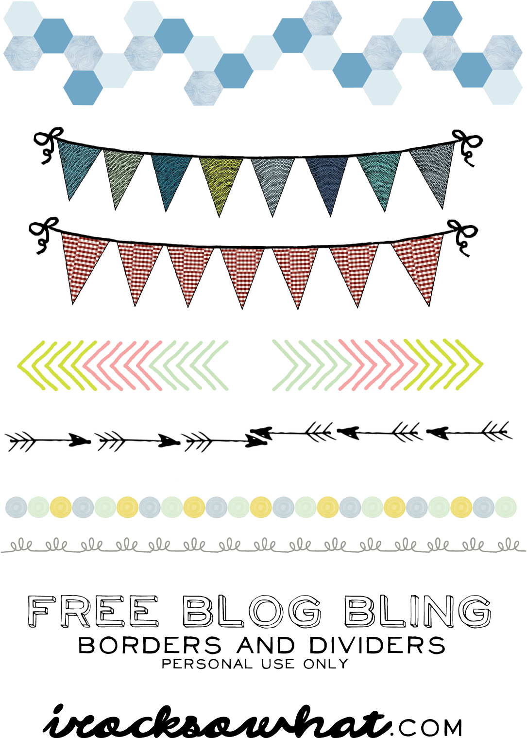 Free Blog Bling, To Spruce Up Your Photos And Whatnot - Blog Dividers Free (1084x1569), Png Download