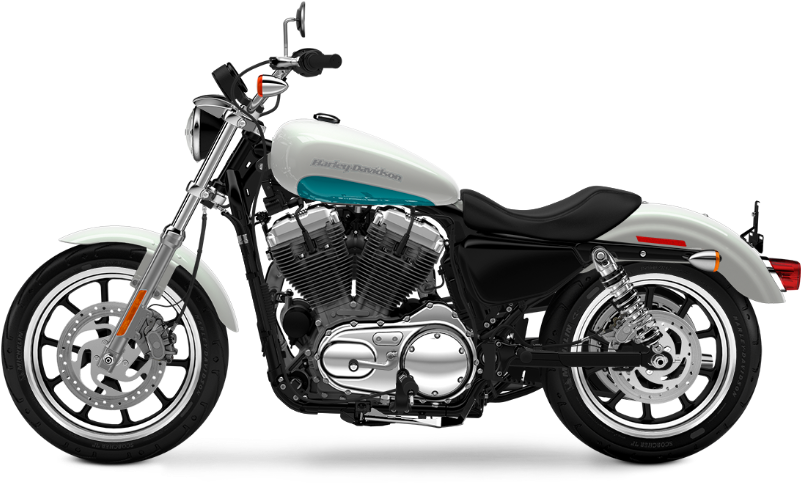 Harley Davidson Motorcycle Png Image - 883 Superlow Vivid Black 2016 (1366x594), Png Download