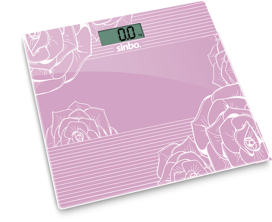 Digital Scale - Sinbo Sbs 4446, Pink Весы Напольные Электронные (1000x838), Png Download