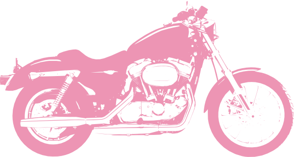 Harley Davidson Clipart Pink - Motorcycle Png (600x320), Png Download