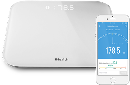 Lite Hs4 - Ihealth Hs4 Lite Wireless Scale (500x500), Png Download