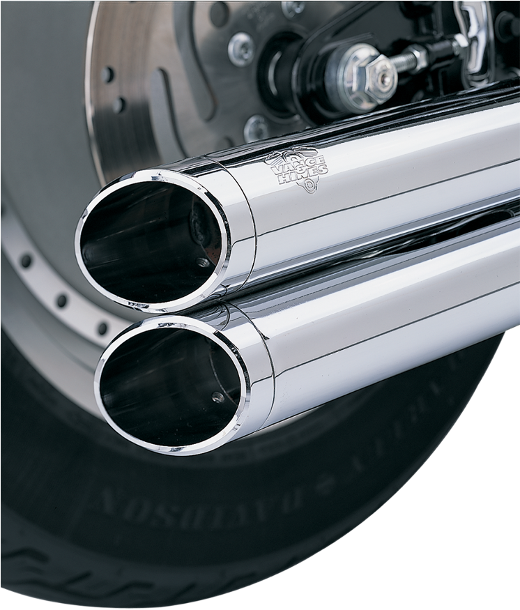 Vance & Hines Chrome Slash Cut Motorcycle Exhaust End - Vance And Hines Big Shot Tips (745x960), Png Download