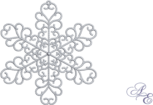 Snowflake2 - Digitize A Free Standing Lace (722x361), Png Download