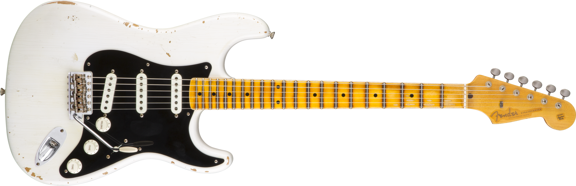 Fender Custom Shop Ancho Poblano Stratocaster - Fender Custom Shop Ancho Poblano Strat (2400x778), Png Download