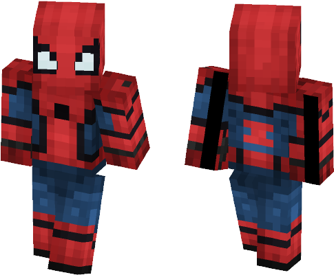 Comics Minecraft Skins - Spiderman Ps4 Minecraft Skin (584x497), Png Download