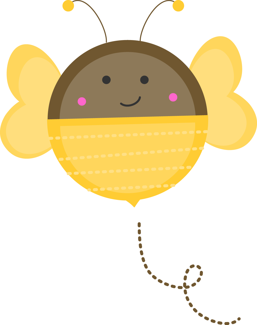 Bee Clip Art - Desenho De Bichinhos De Jardim (1064x1346), Png Download